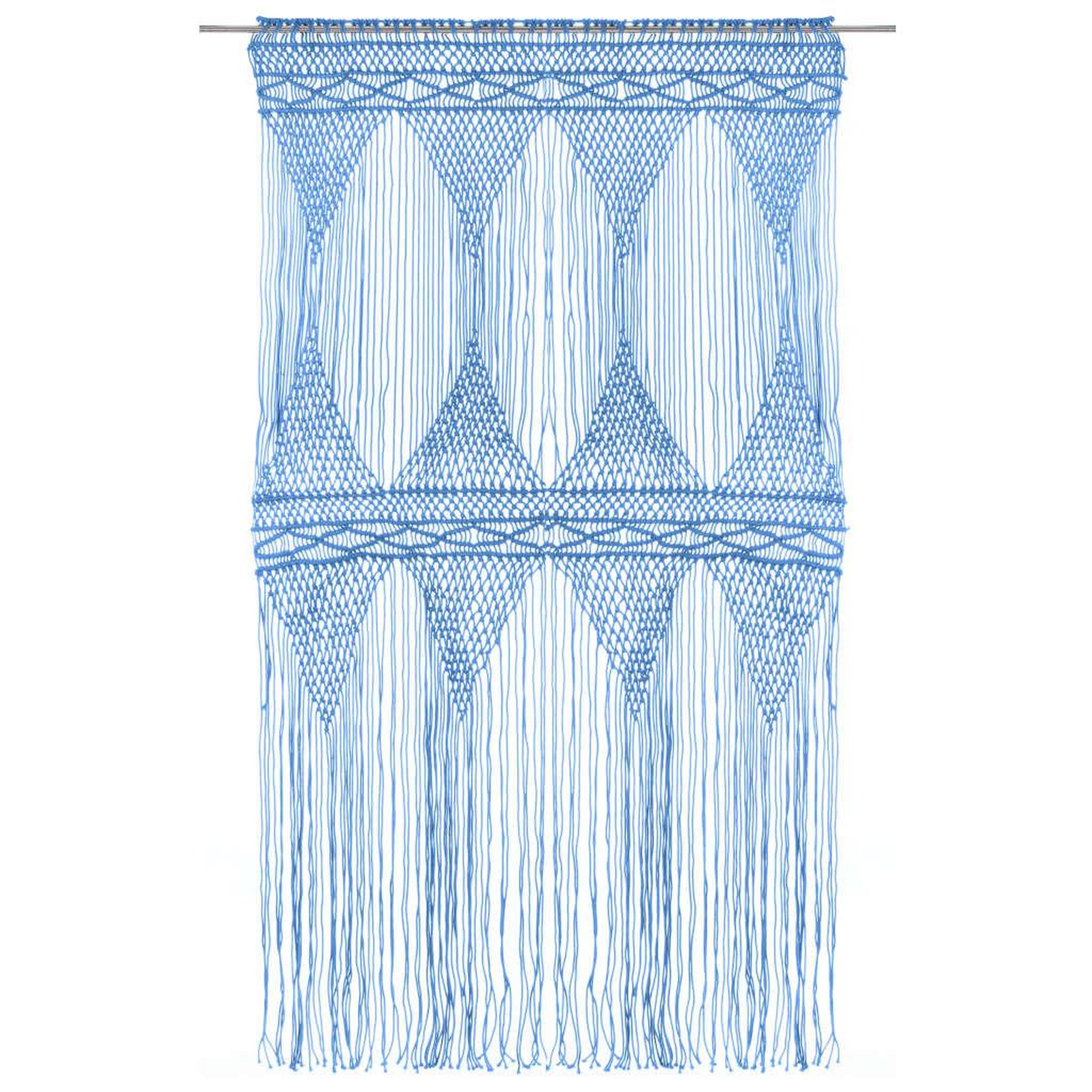 Voir la diapositive 2 : VIDAXL Rideau en macrame Bleu 140x240 cm Coton