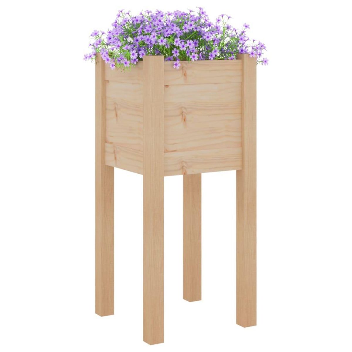 VIDAXL Jardinieres d'exterieur 2 pcs 31x31x70 cm bois de pin massif