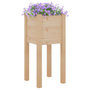 Voir la diapositive 3 : VIDAXL Jardinieres d'exterieur 2 pcs 31x31x70 cm bois de pin massif