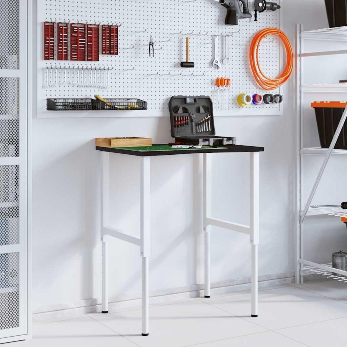 VIDAXL Etabli marron fonce 80x60x(71,5-98) cm bois de chene massif