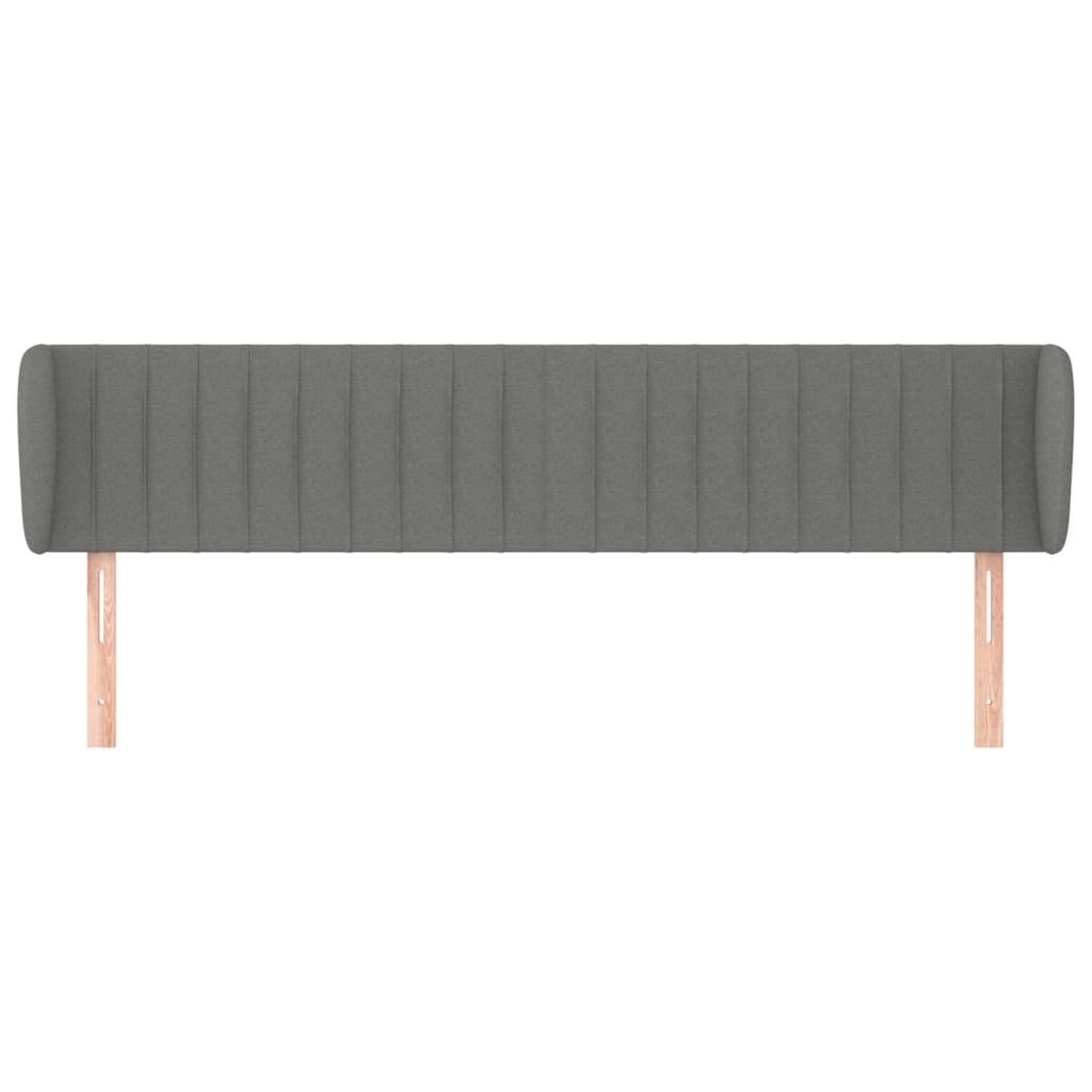 Voir la diapositive 3 : VIDAXL Tete de lit avec oreilles Gris fonce 163x23x78/88 cm Tissu