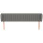 Voir la diapositive 3 : VIDAXL Tete de lit avec oreilles Gris fonce 163x23x78/88 cm Tissu