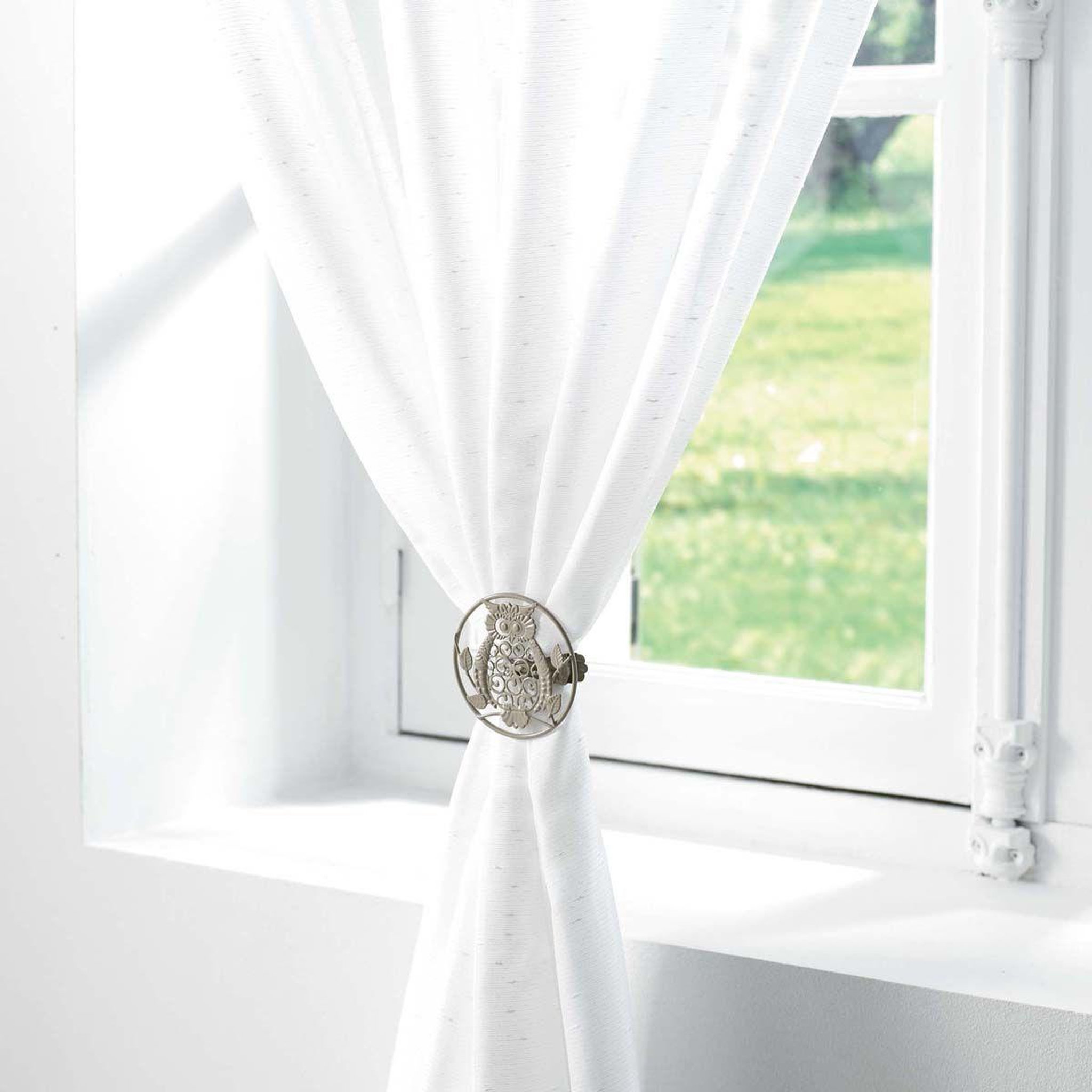 Voir la diapositive 3 : Douceur d'Intérieur Lot de 2 embrasses de rideau  gufo  8cm taupe