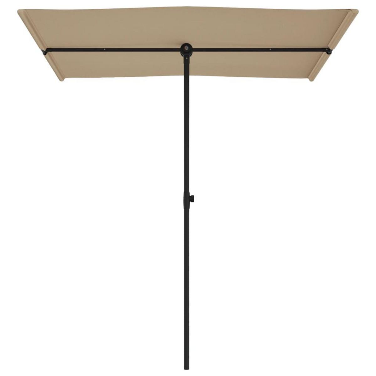 VIDAXL Parasol de jardin avec mat en aluminium 180x110 cm taupe