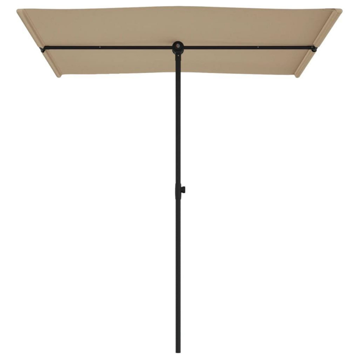 VIDAXL Parasol de jardin avec mat en aluminium 180x110 cm taupe