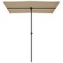 Voir la diapositive 4 : VIDAXL Parasol de jardin avec mat en aluminium 180x110 cm taupe