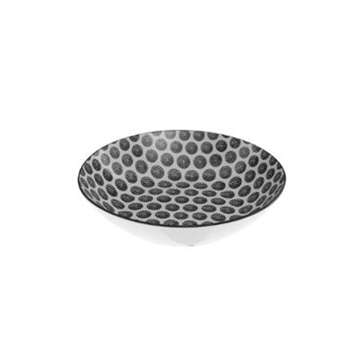 SECRET DE GOURMET Lot de 6 Assiettes Creuses  Bohemia Rond  20cm Noir