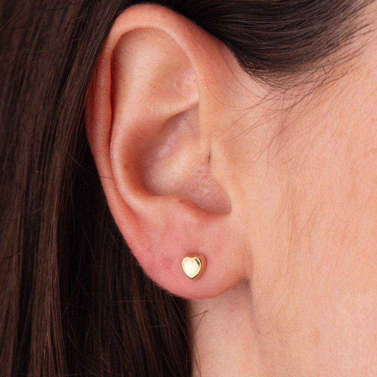 L'ATELIER D'AZUR Boucles d'Oreilles Or 18 Carats 750/000 Jaune Coeur