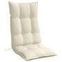 Voir la diapositive 5 : VIDAXL Coussins de chaise a dossier haut lot de 4 creme tissu oxford