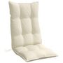 Voir la diapositive 5 : VIDAXL Coussins de chaise a dossier haut lot de 4 creme tissu oxford