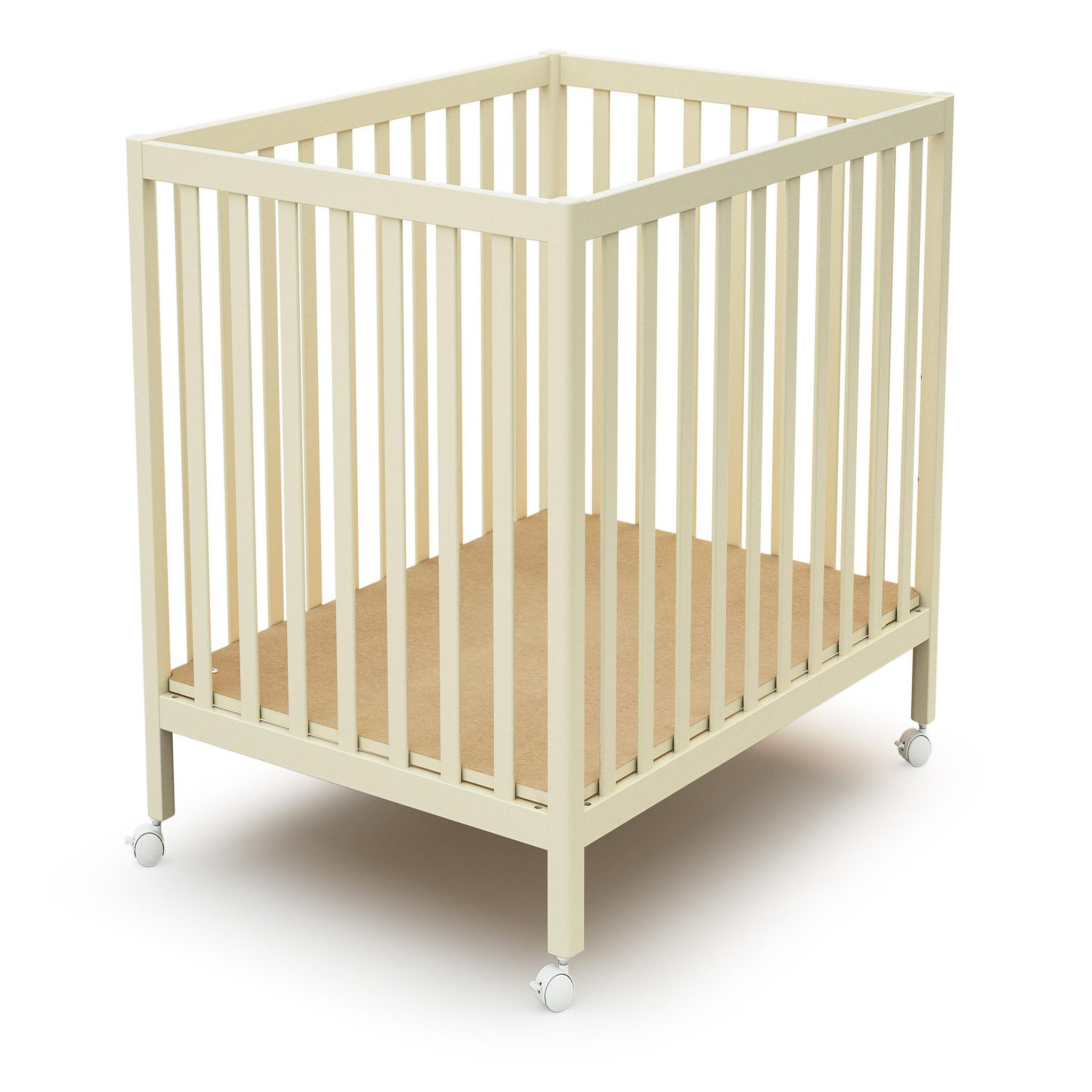 JURABABY Parc bébé rectangulaire en bois fara 100 x 70 cm - blanc perle