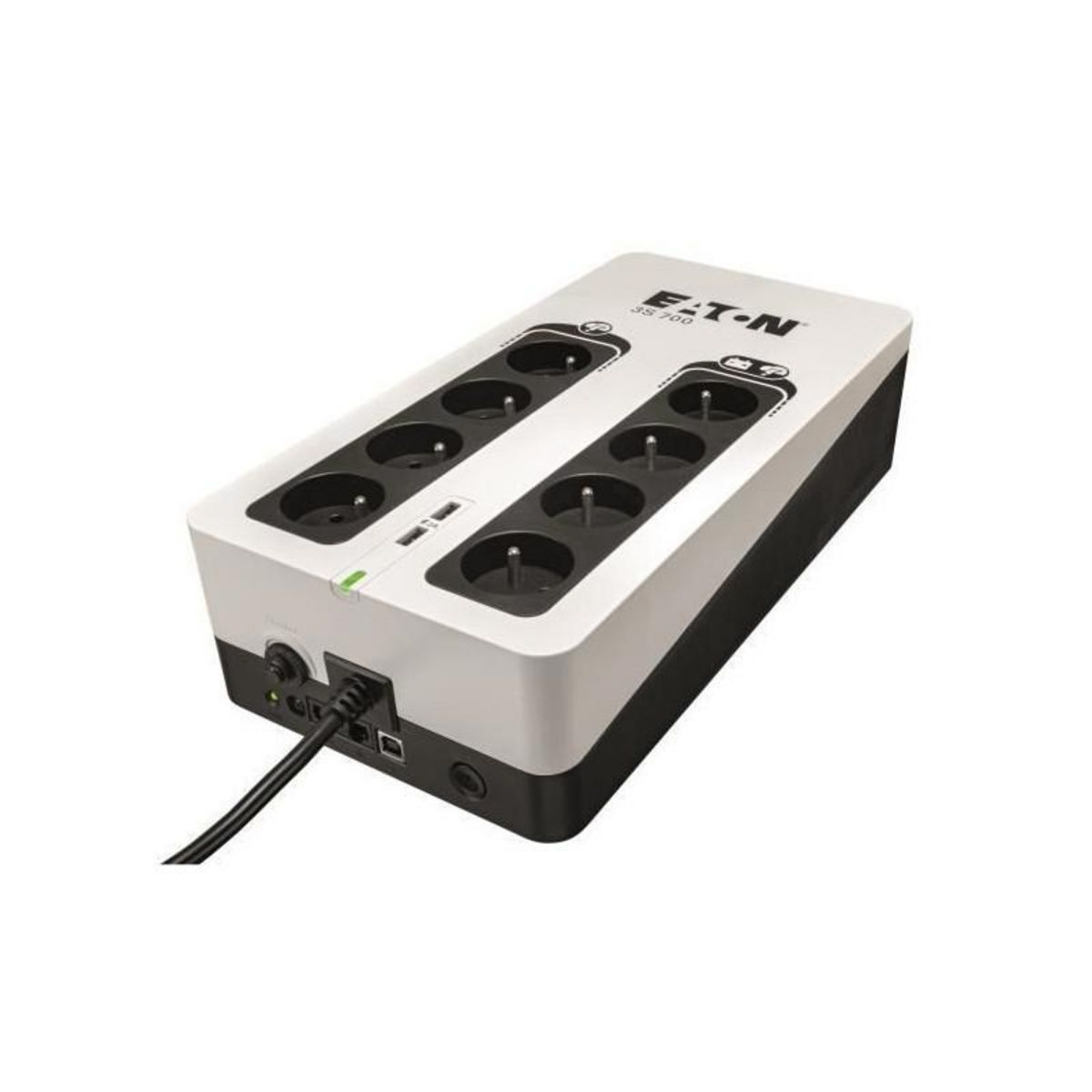 Eaton Onduleur Eaton 3S 700 FR - Off-line UPS - 3S700F - 700VA 8 prises francaises Noir/Blanc