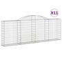 Voir la diapositive 2 : VIDAXL Paniers a gabions arques 11 pcs 300x30x100/120 cm fer galvanise