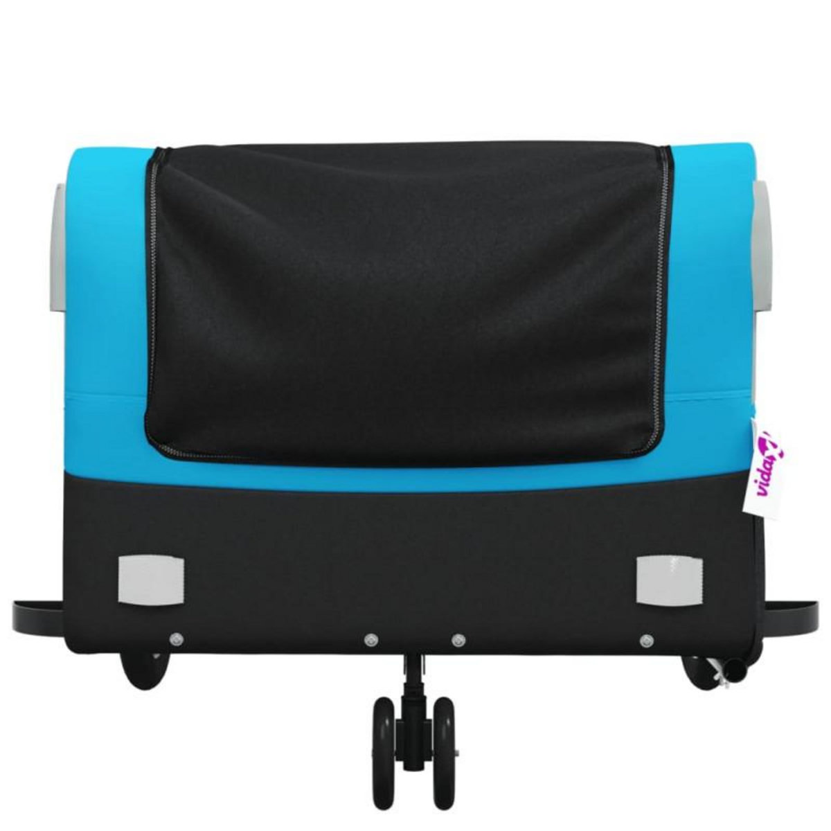 VIDAXL Remorque de vélo noir et bleu 45 kg fer