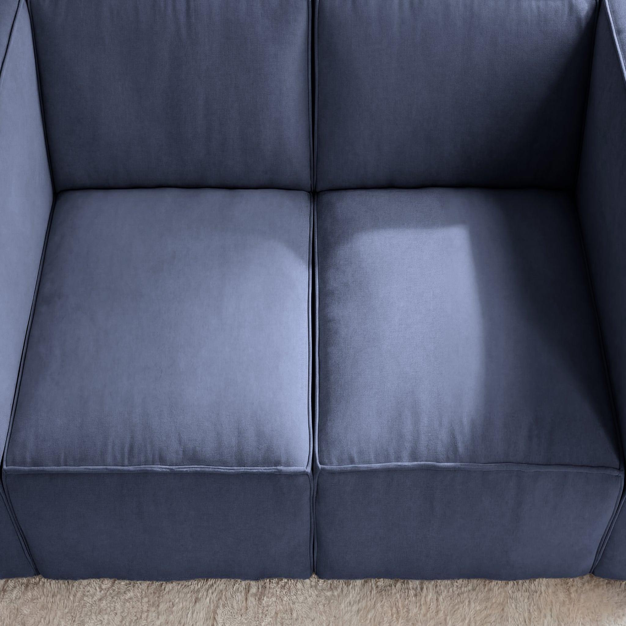 Voir la diapositive 4 : CASANOVA PARIS Mini basil - canapé droit tissu lisse 2 places