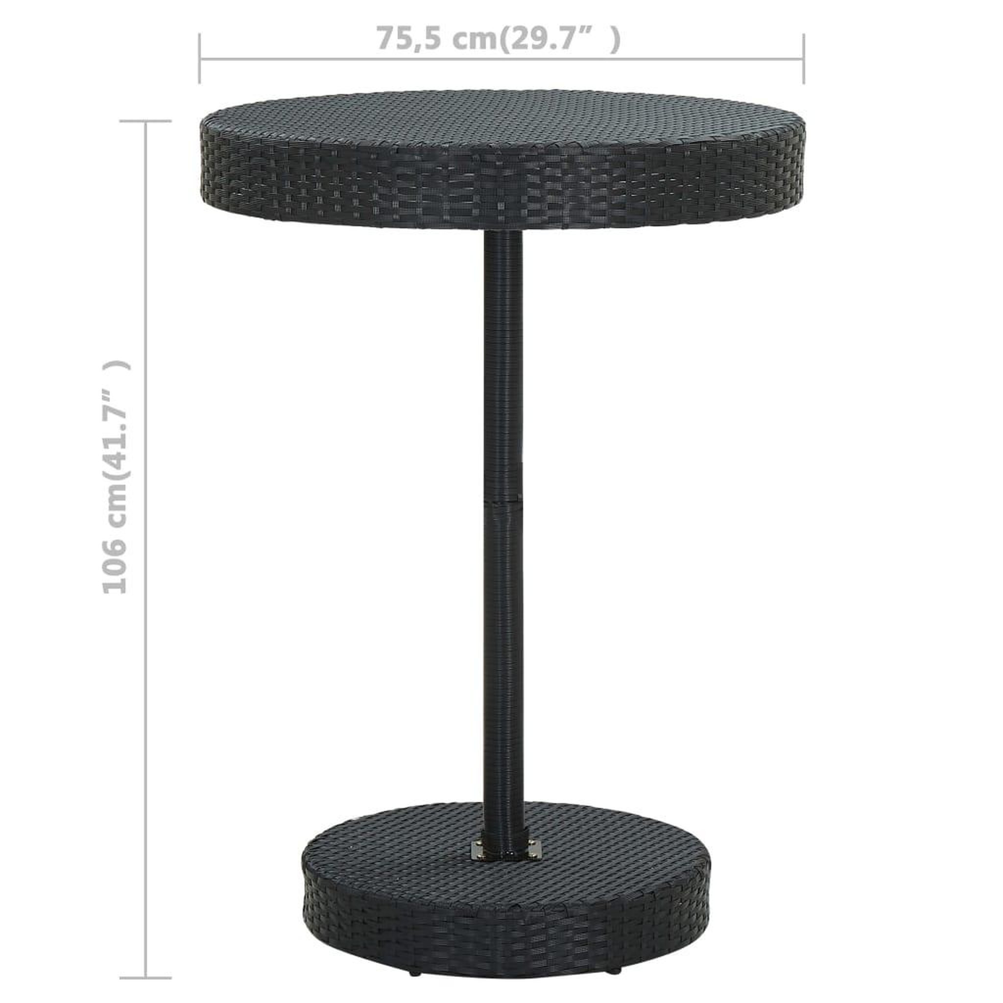Voir la diapositive 6 : VIDAXL Ensemble de bar de jardin 5 pcs et coussins Resine tressee Noir