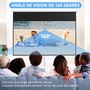 Voir la diapositive 5 : HOMCOM Écran de projection home-cinéma TV format 16:9 120 pouces 4K HD métal PVC blanc