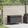 Voir la diapositive 2 : VIDAXL Boîte de rangement de jardin et roues noir resine tressee