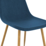 Voir la diapositive 6 : ID MARKET Lot de 6 chaises scandinaves DAPHNE en tissu bleu canard pour salle à manger