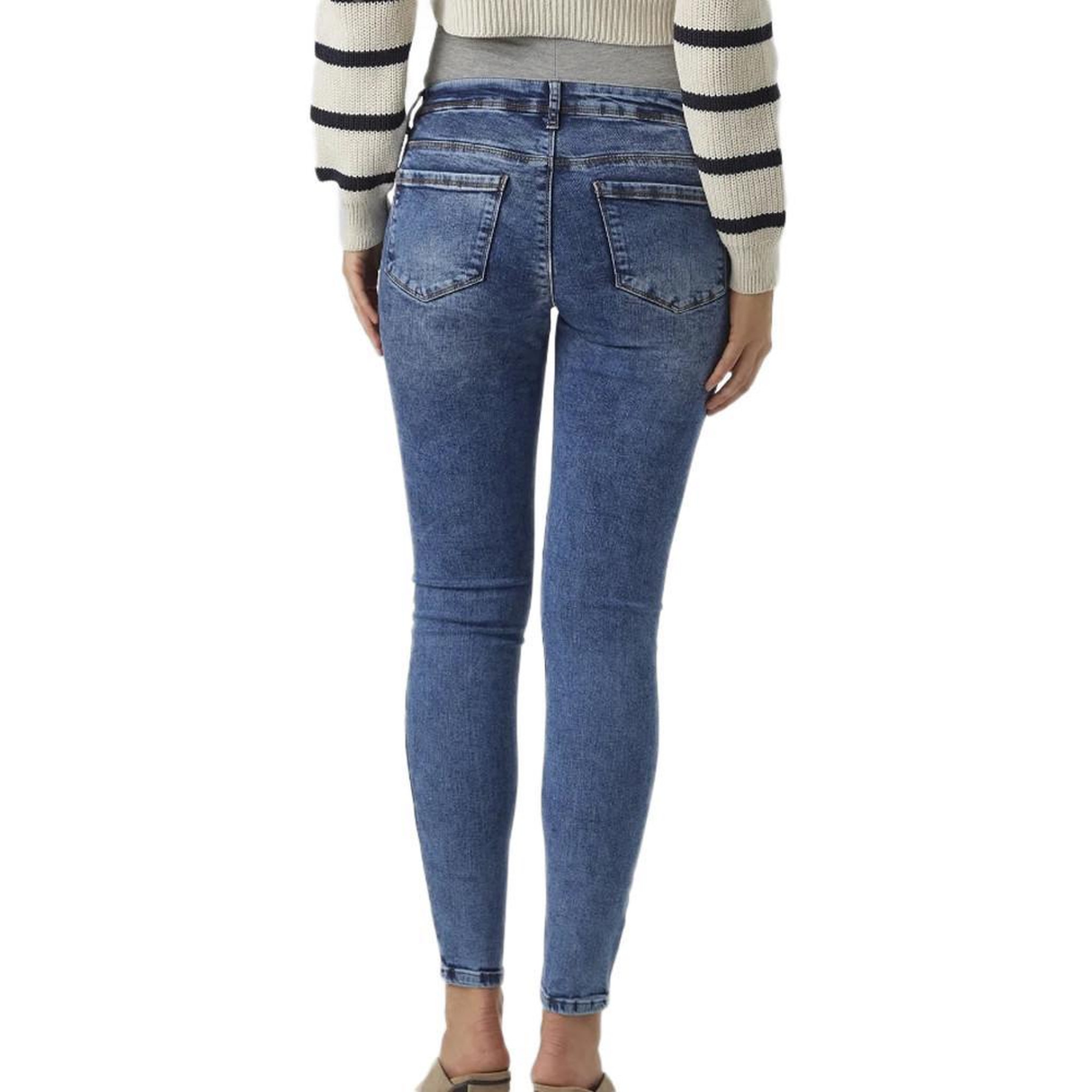 Voir la diapositive 2 : MAMALICIOUS Jean Slim Bleu Femme Mamalicious Roma