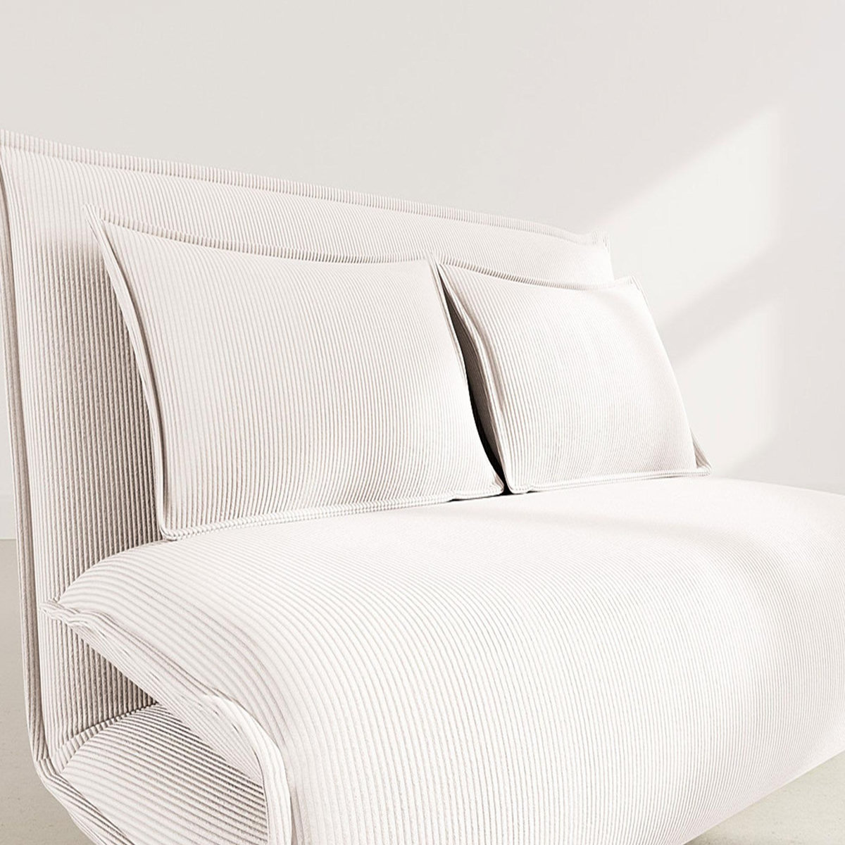 BEST MOBILIER Candice - banquette 2 places convertible clic-clac en velours côtelé