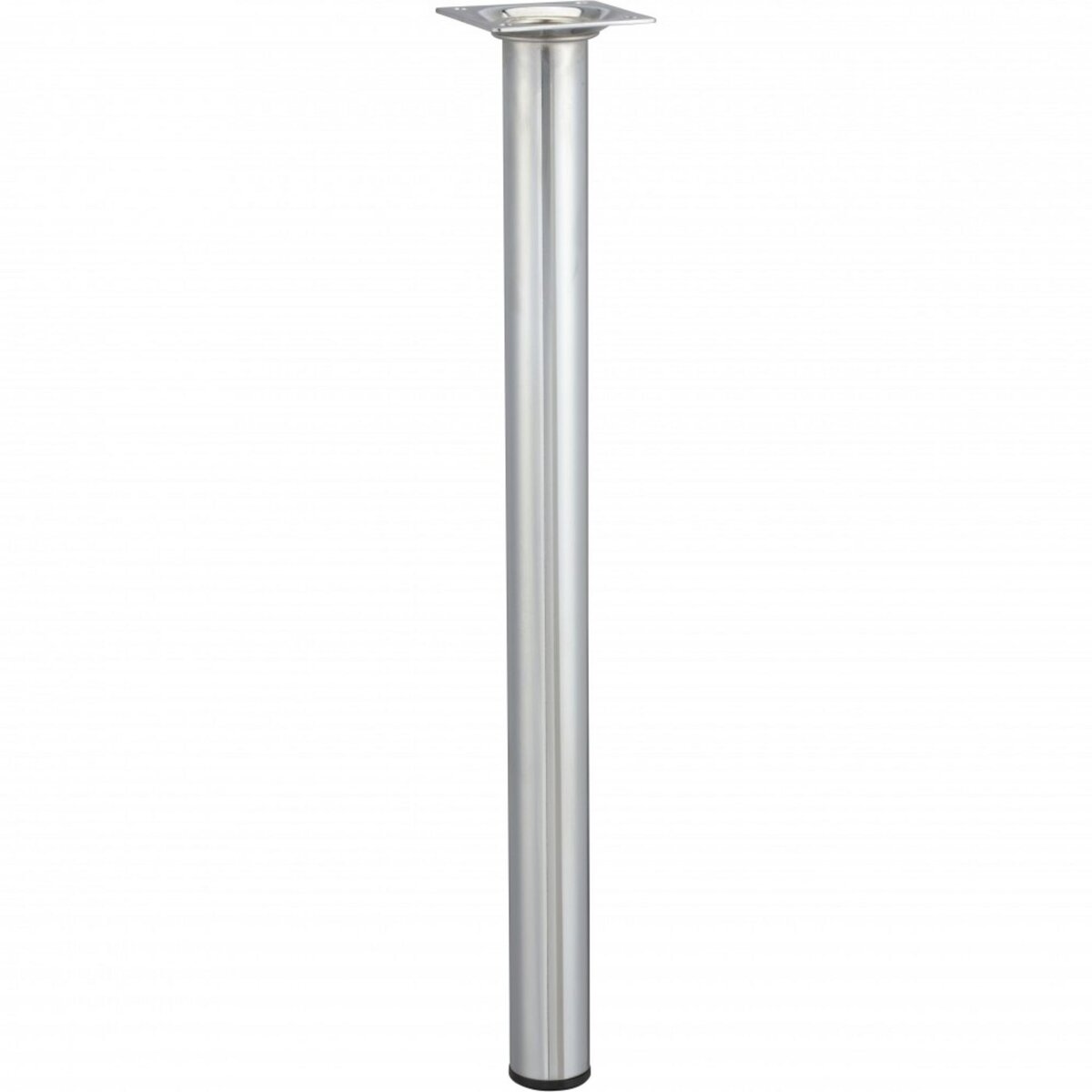 CENTRALE BRICO Pied de table basse cylindrique fixe acier chromé gris, 40 cm