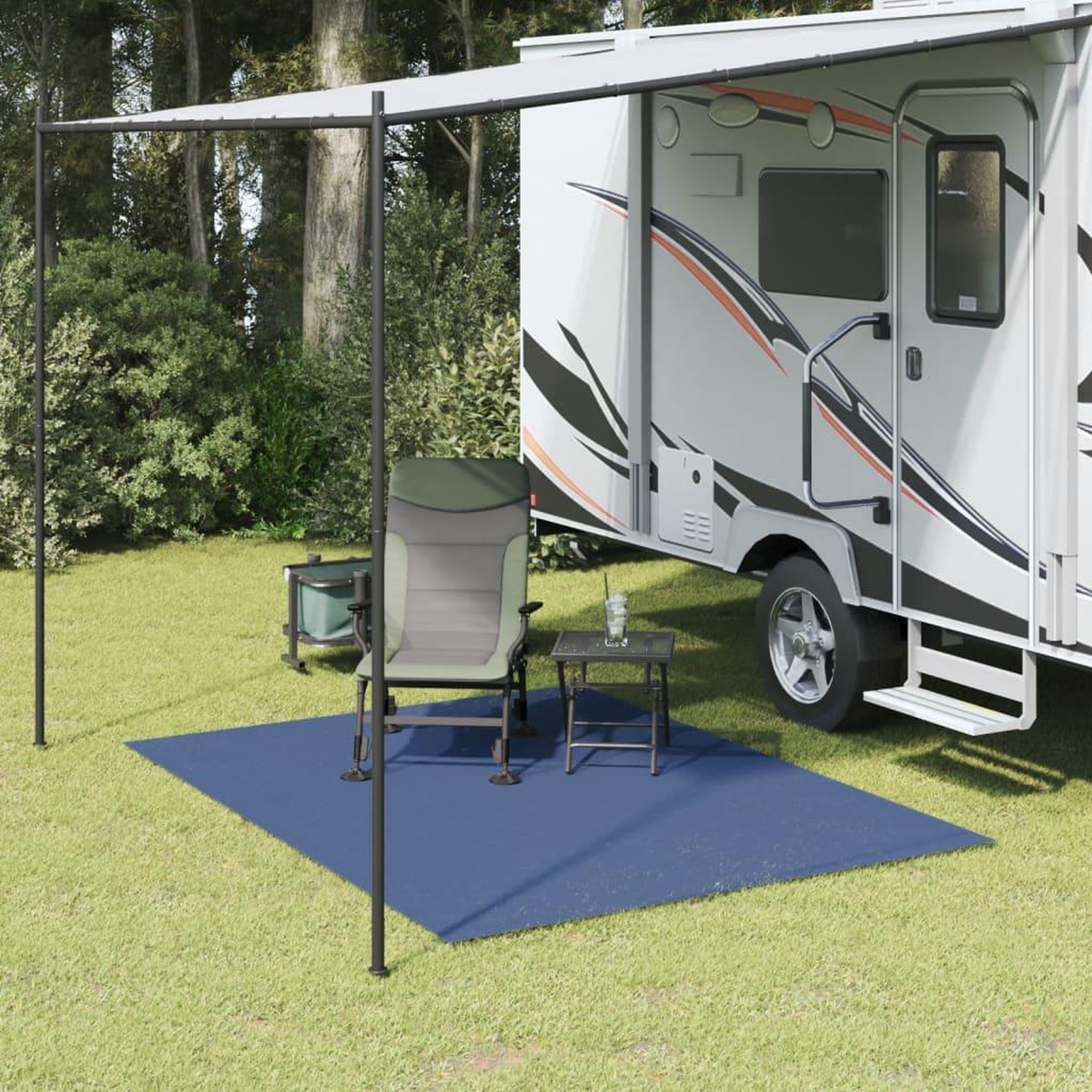 VIDAXL Tapis de tente bleu 2,5x2 m