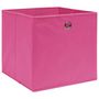 Voir la diapositive 3 : VIDAXL Boîtes de rangement 4 pcs Tissu intisse 28x28x28 cm Rose