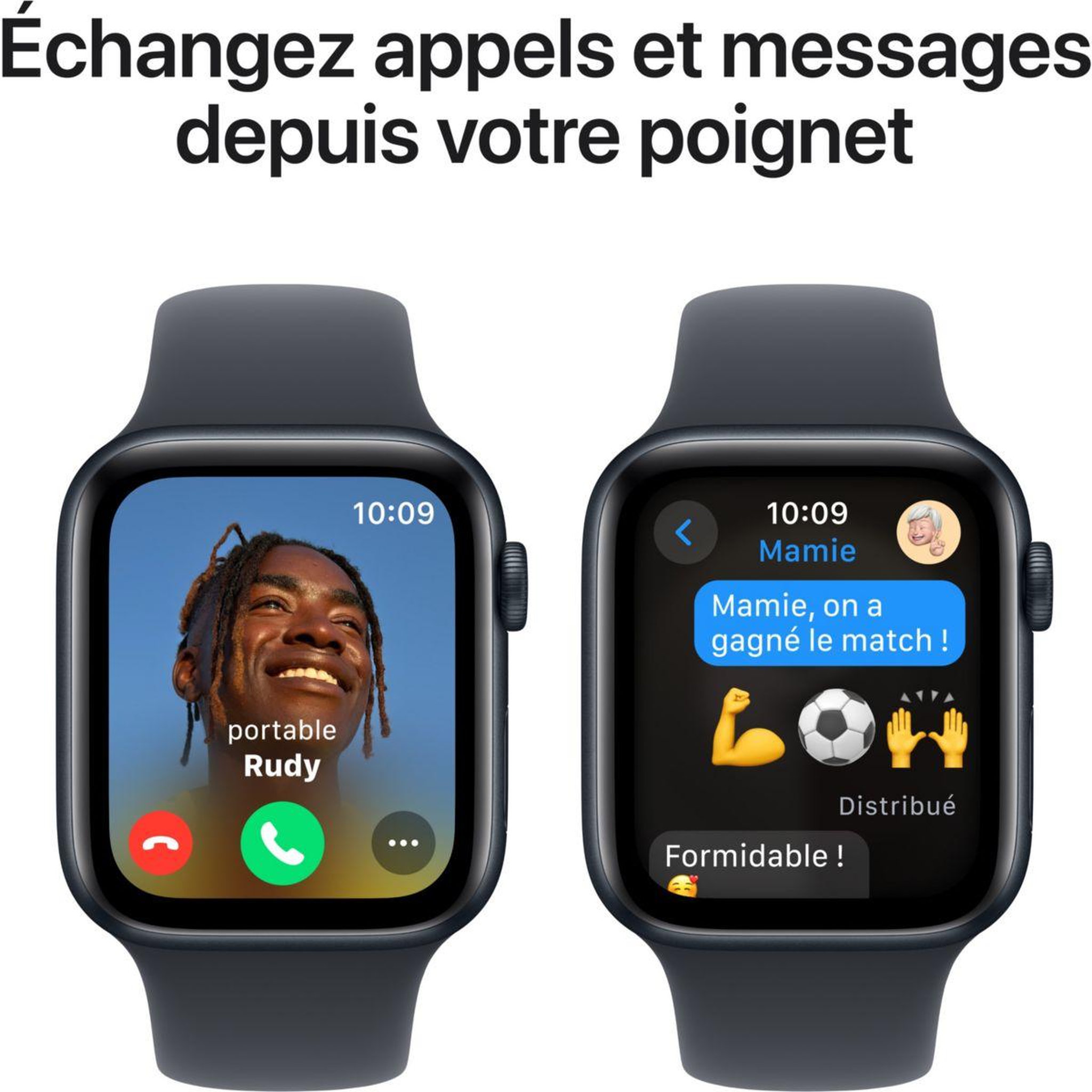 Voir la diapositive 4 : APPLE Montre connectée SE 44mm Minuit S/M