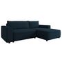 Voir la diapositive 5 : BEST MOBILIER Aurelia - canapé d'angle droit 4 places convertible avec coffre en tissu texturé