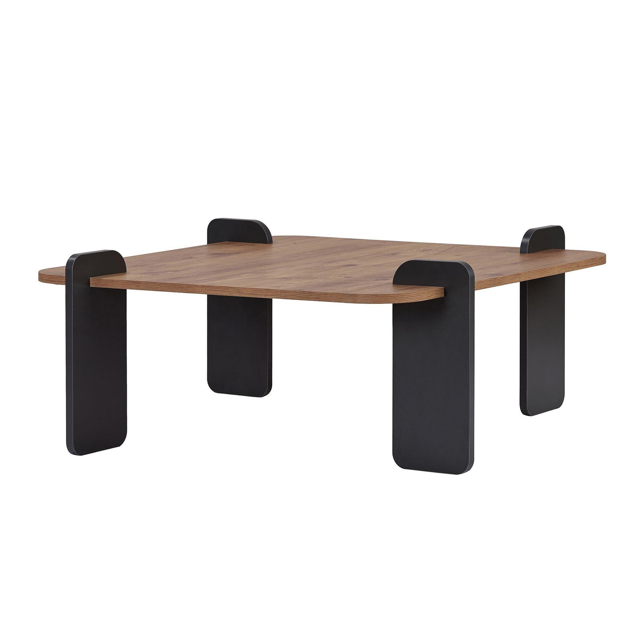 Habitat et Jardin Table basse en bois  marais  - 90 x 90 x 35 cm - marron clair