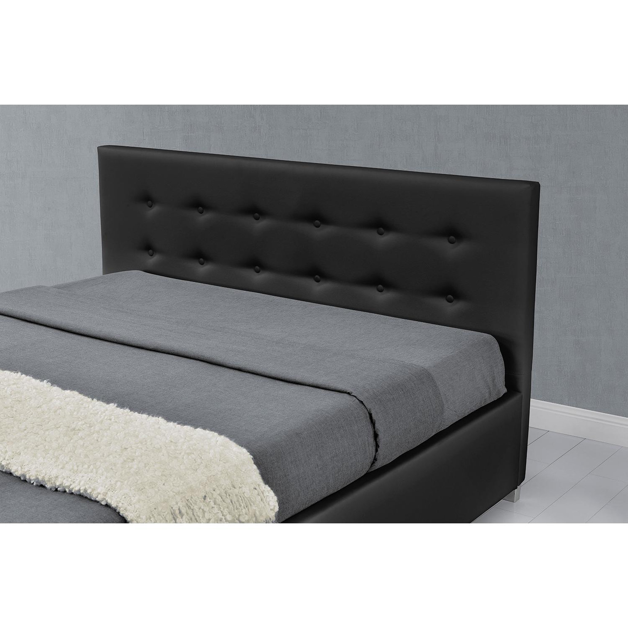 Voir la diapositive 4 : CONCEPT USINE Lit coffre 140 x 190 cm noir newington