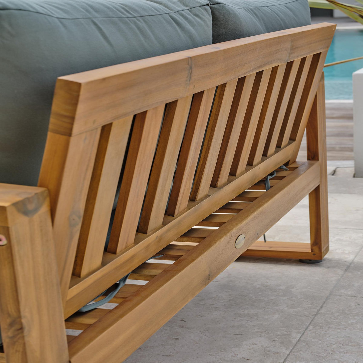 DCB GARDEN Salon bas de jardin 4 places en bois d'acacia