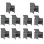 Voir la diapositive 4 : VIDAXL Ensemble a manger de jardin coussins 11 pcs Resine tressee Gris