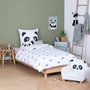 Voir la diapositive 2 : ATMOSPHERA Parure de lit enfant réversible panda - 100% coton 57 fils/cm² - 140 x 200 cm
