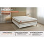 Voir la diapositive 3 : MARMOTTES&CO Pack prêt à dormir matelas LE DÉLICAT 160x200 Ressorts ensachés et Mémoire de forme + double sommiers Blanc