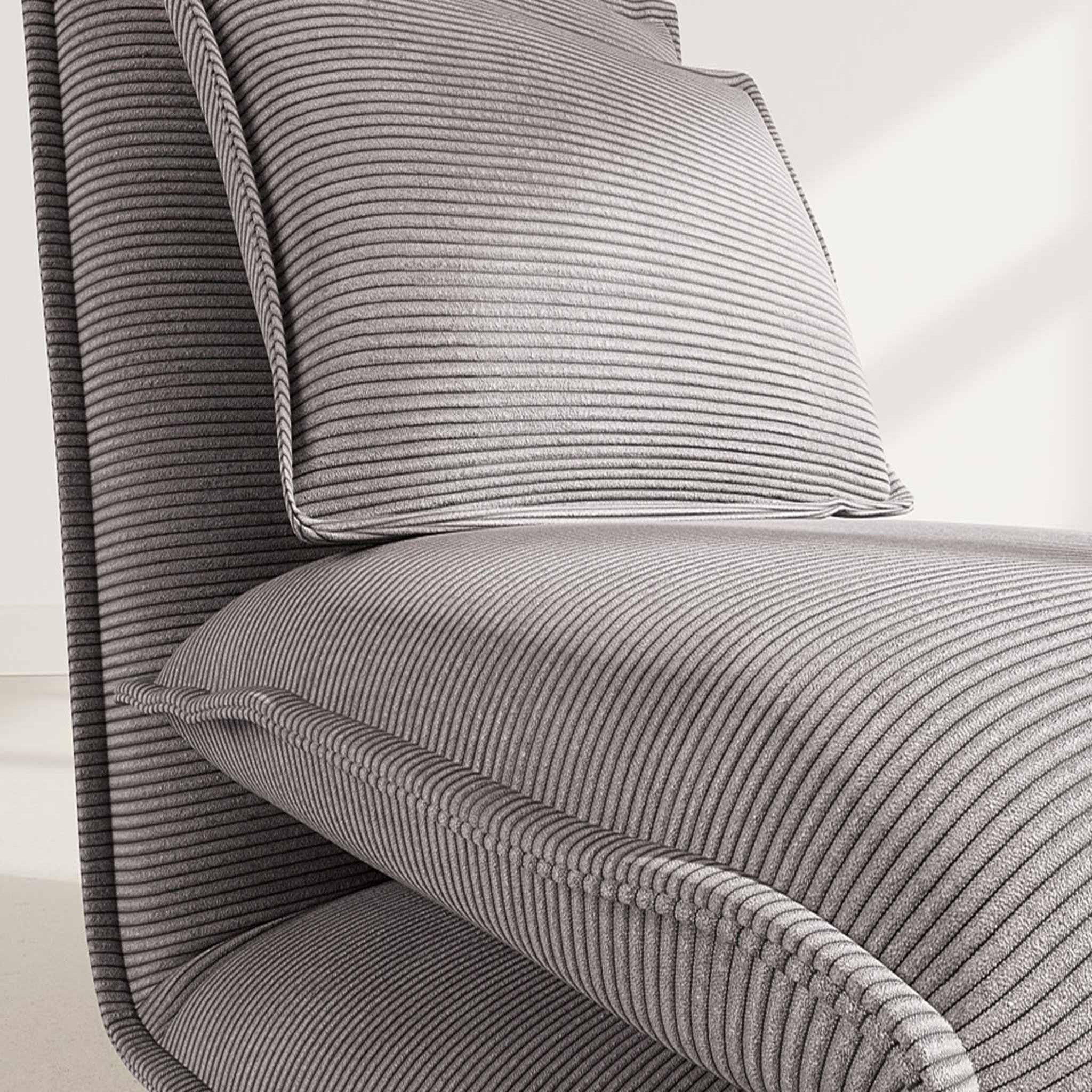Voir la diapositive 4 : BEST MOBILIER Candice - banquette 1 place convertible clic-clac en velours côtelé