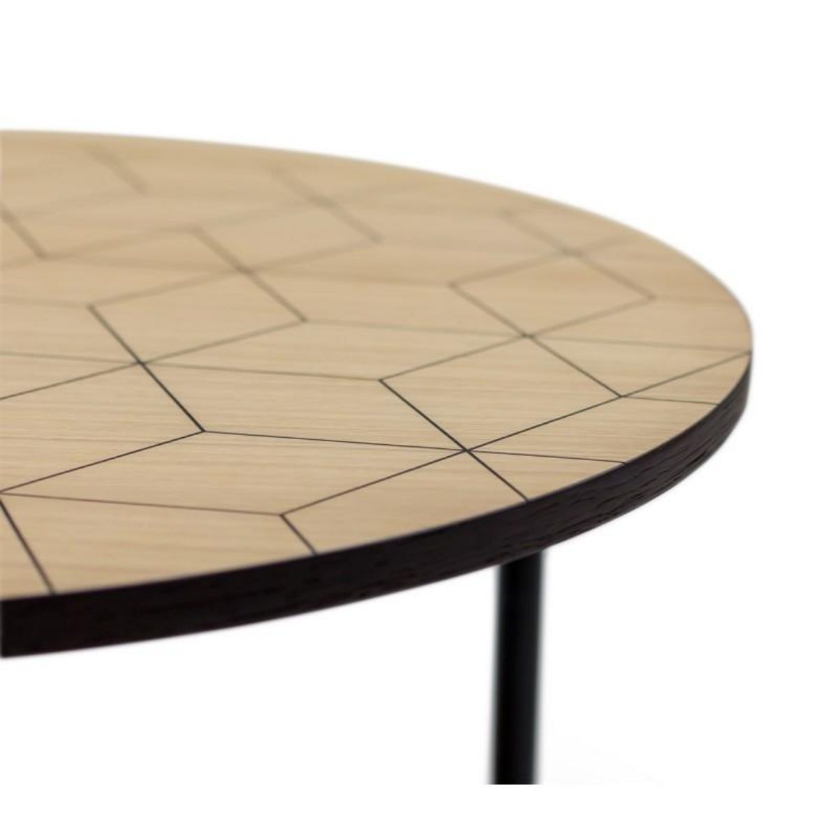 Paris Prix Table d'Appoint Design  Arty Triangles  50cm Chêne