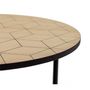 Voir la diapositive 3 : Paris Prix Table d'Appoint Design  Arty Triangles  50cm Chêne