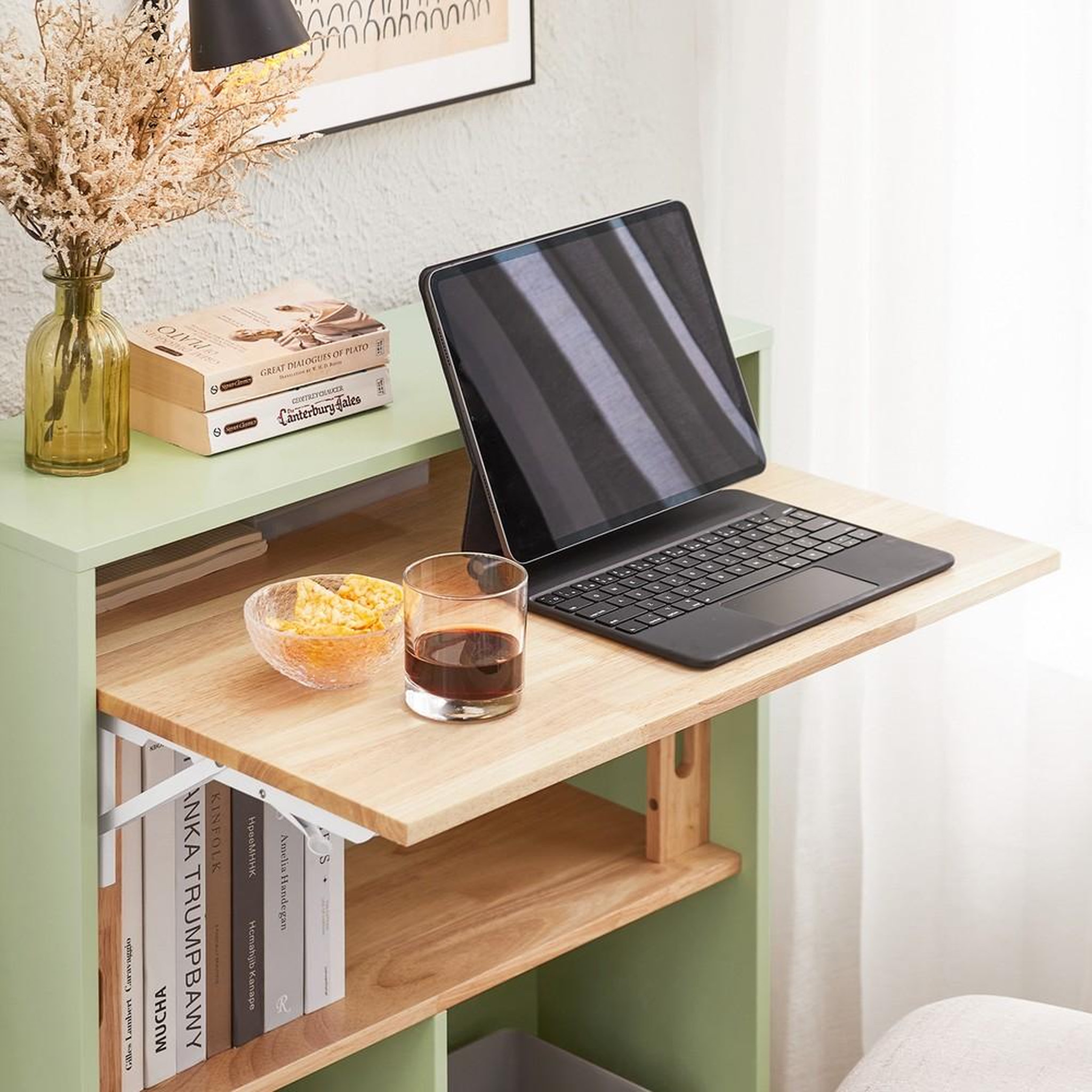 Voir la diapositive 4 : SOBUY SoBuy - Bureau Informatique à une porte - Nordique - FWT104