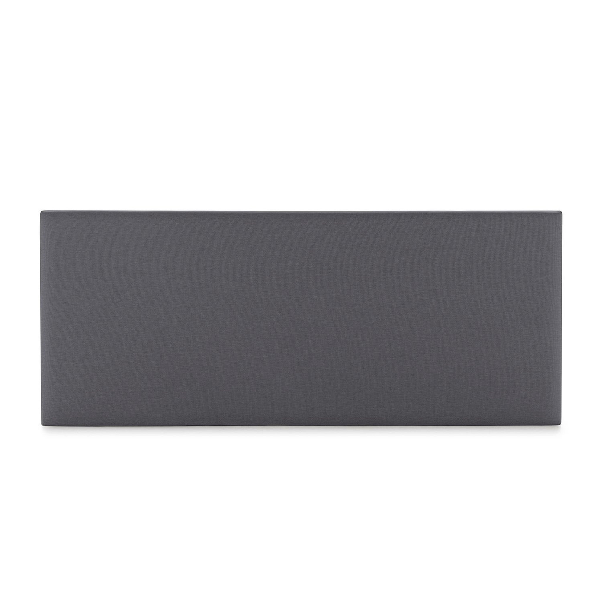 Voir la diapositive 3 : VS VENTA-STOCK Tête de lit Aura recouverte de tissu Gris Foncé 140x60 cm