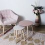 Voir la diapositive 4 : Paris Prix Lot de 2 Tables Gigognes  Bicolore  48cm Rose