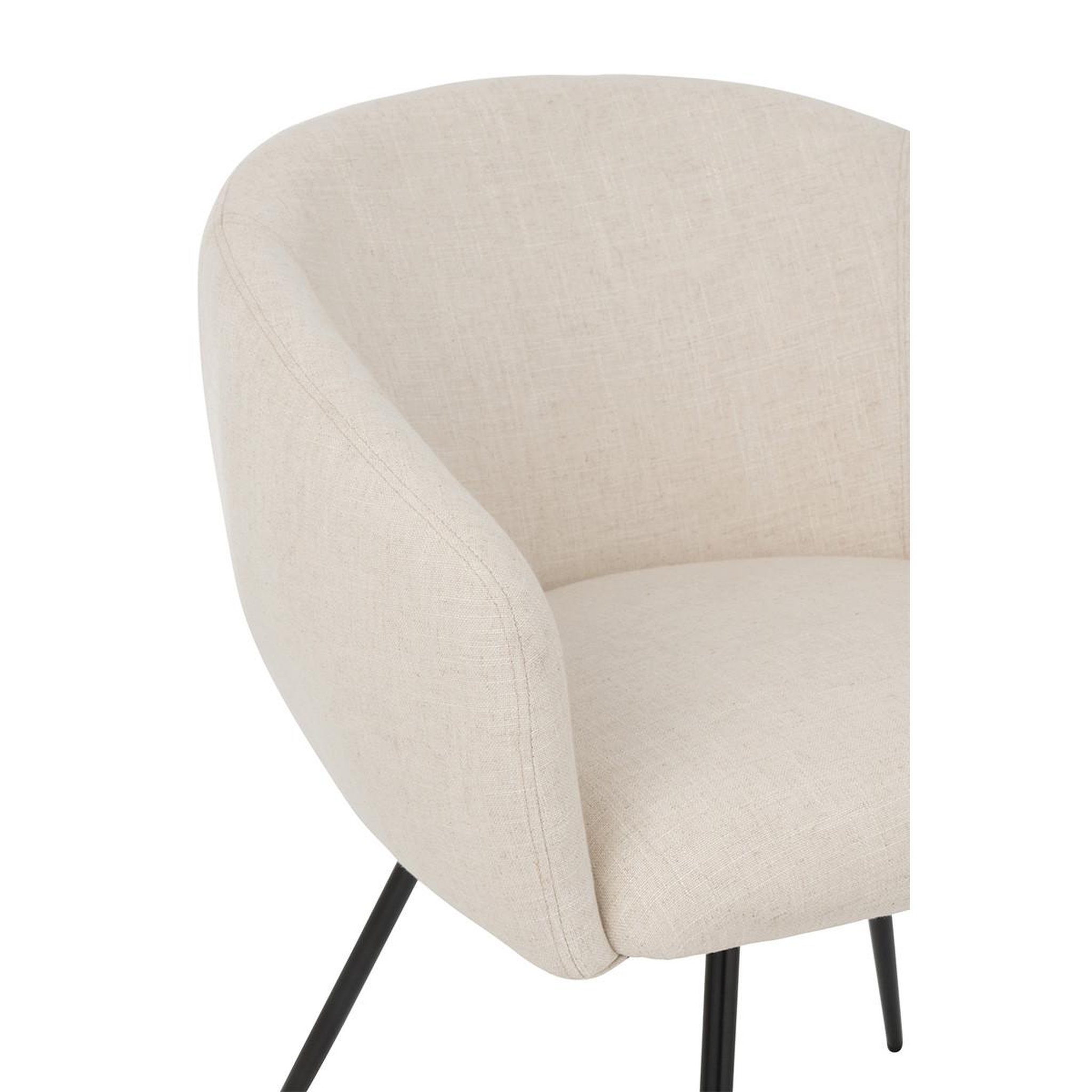Voir la diapositive 6 : J-LINE Chaise design  wales  75cm ivoire