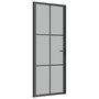 Voir la diapositive 2 : VIDAXL Porte interieure 83x201,5 cm Noir Verre mat et aluminium
