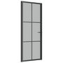 Voir la diapositive 2 : VIDAXL Porte interieure 83x201,5 cm Noir Verre mat et aluminium