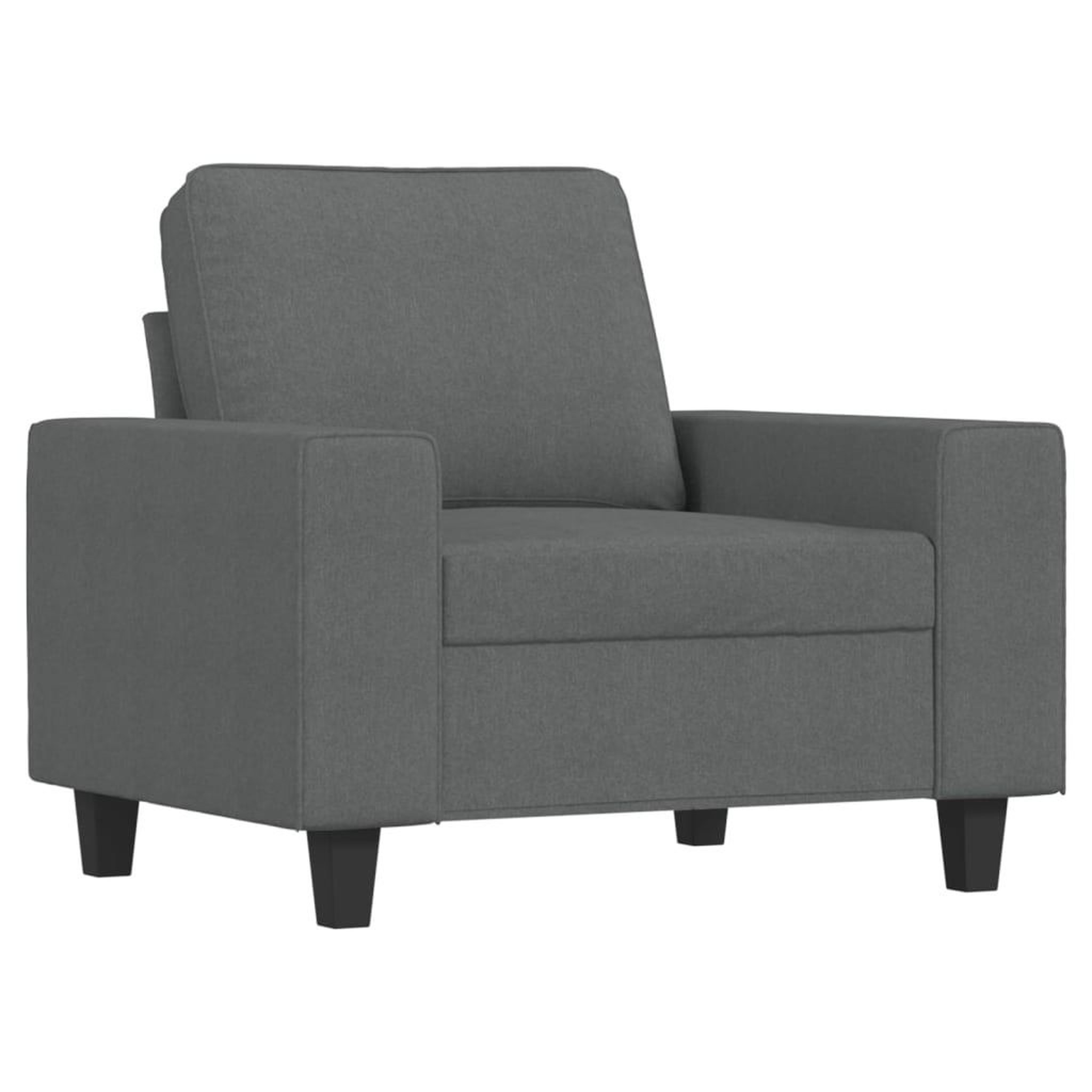 Voir la diapositive 3 : VIDAXL Ensemble de canapes 3 pcs gris fonce tissu