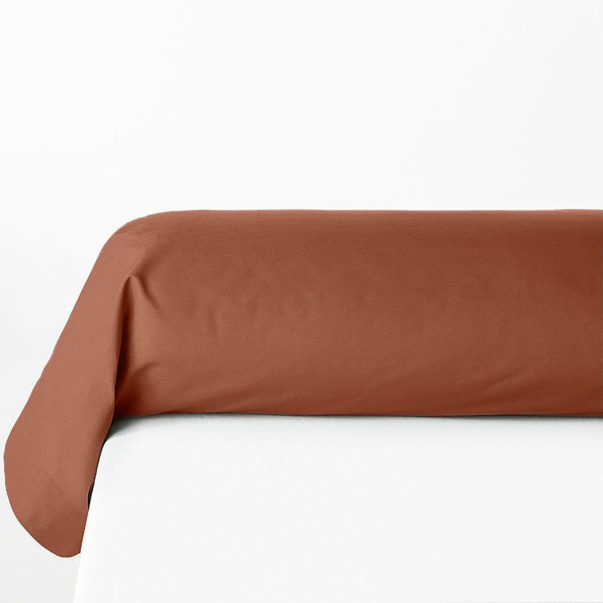 Voir la diapositive 2 : ATMOSPHERA Taie de traversin  alban  85x185cm terracotta
