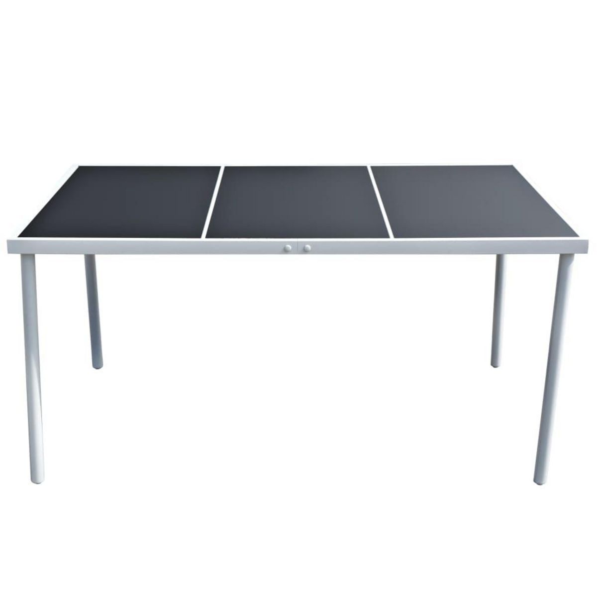 VIDAXL Table de jardin 150x90x74 cm Noir Acier