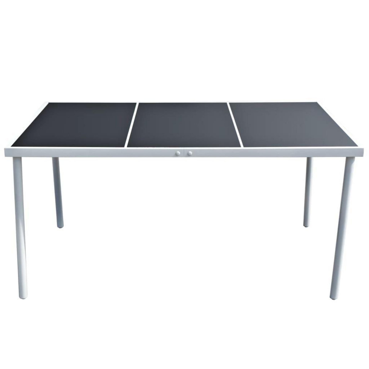 VIDAXL Table de jardin 150x90x74 cm Noir Acier