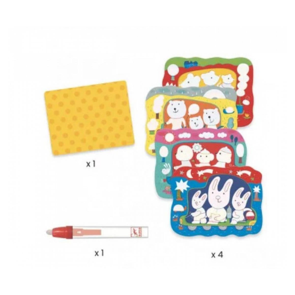 Djeco Coloriage magique cache en route